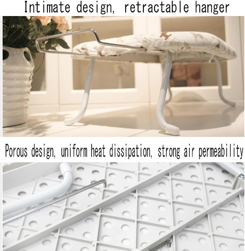 Foldable Ironing Board with High Temp Resistance and Telescopic Rack 60cm