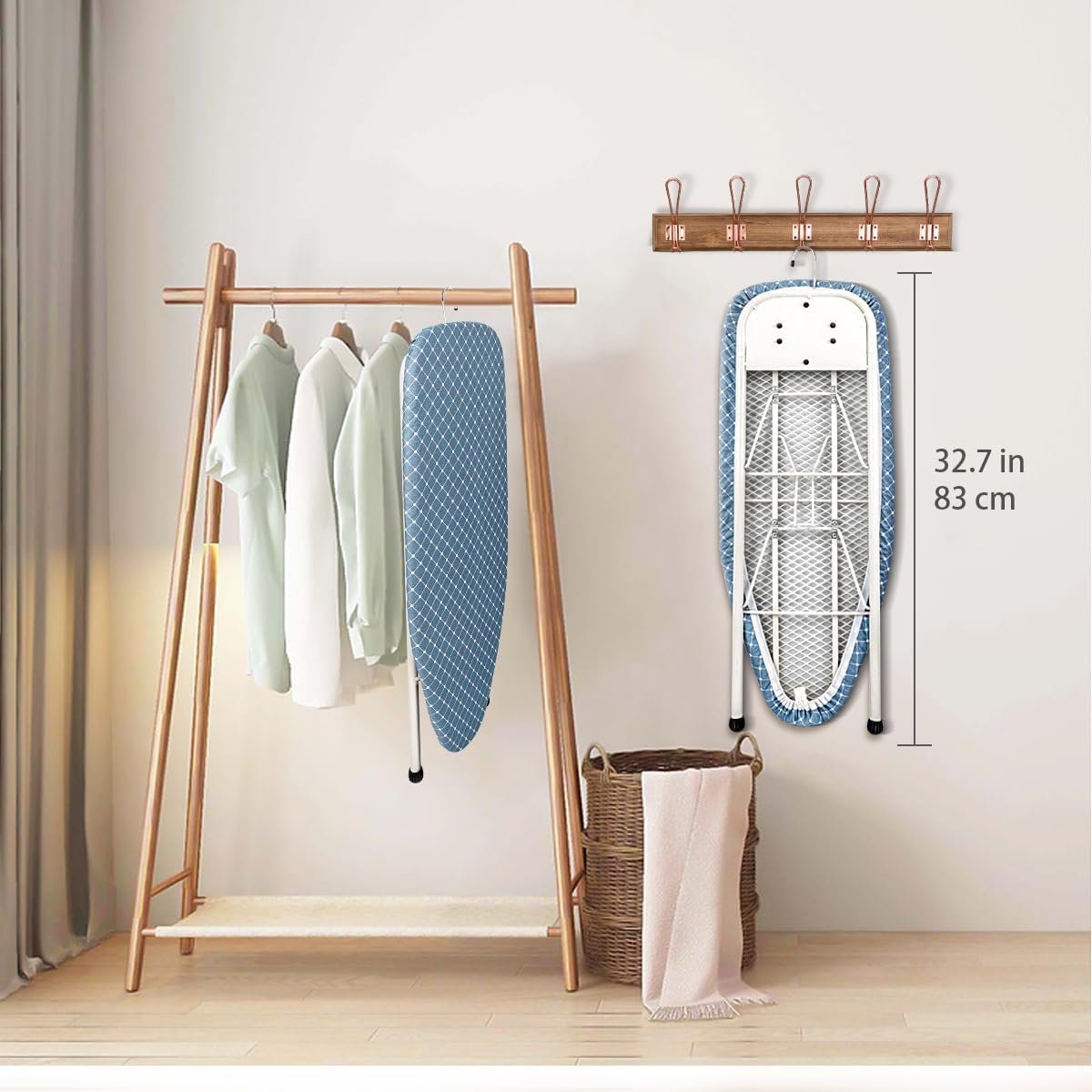Duwee 12x32 Inch Ironing Board with Iron Rest and Non-Slip Feet