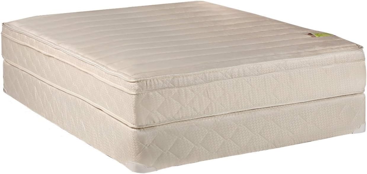 Dream Solutions USA Comfort Pedic Pillow Top Mattress Set with Bed Frame