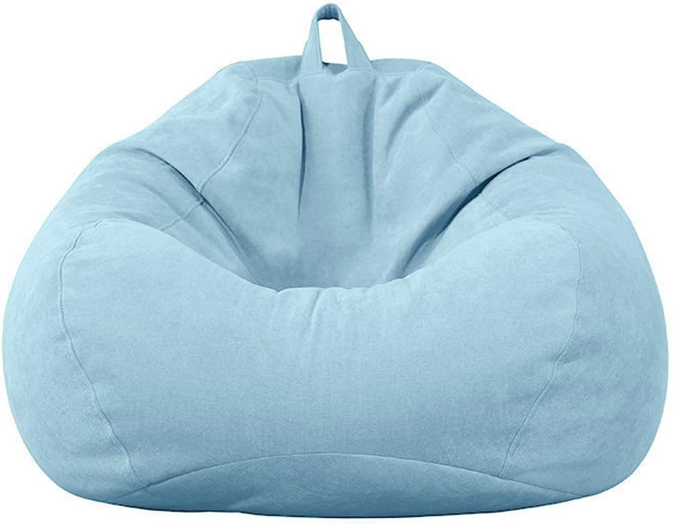 Bean Bag Cover Cotton Linen Zipper 110x130cm Blue