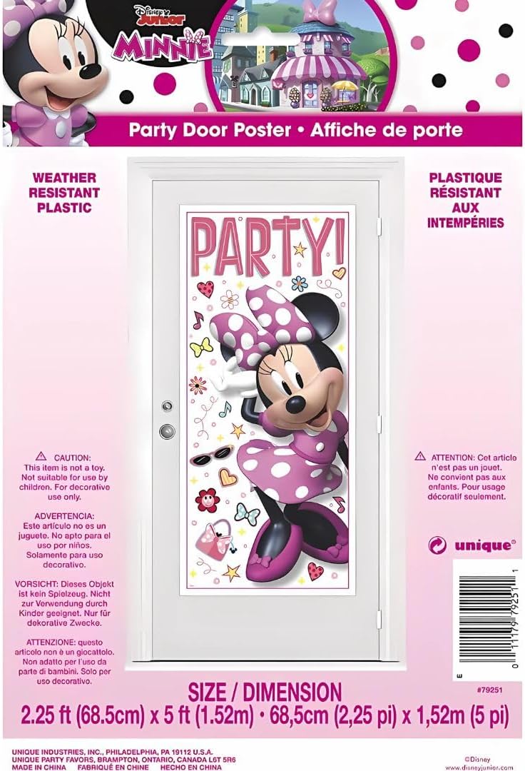 AMSCAN Disney Minnie Mouse Door Party Poster 27x60 Inches