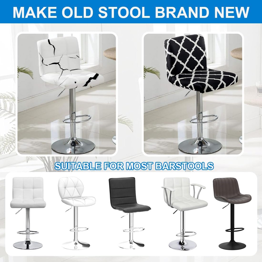 Levoberg Bar Stools Cover Set of 2