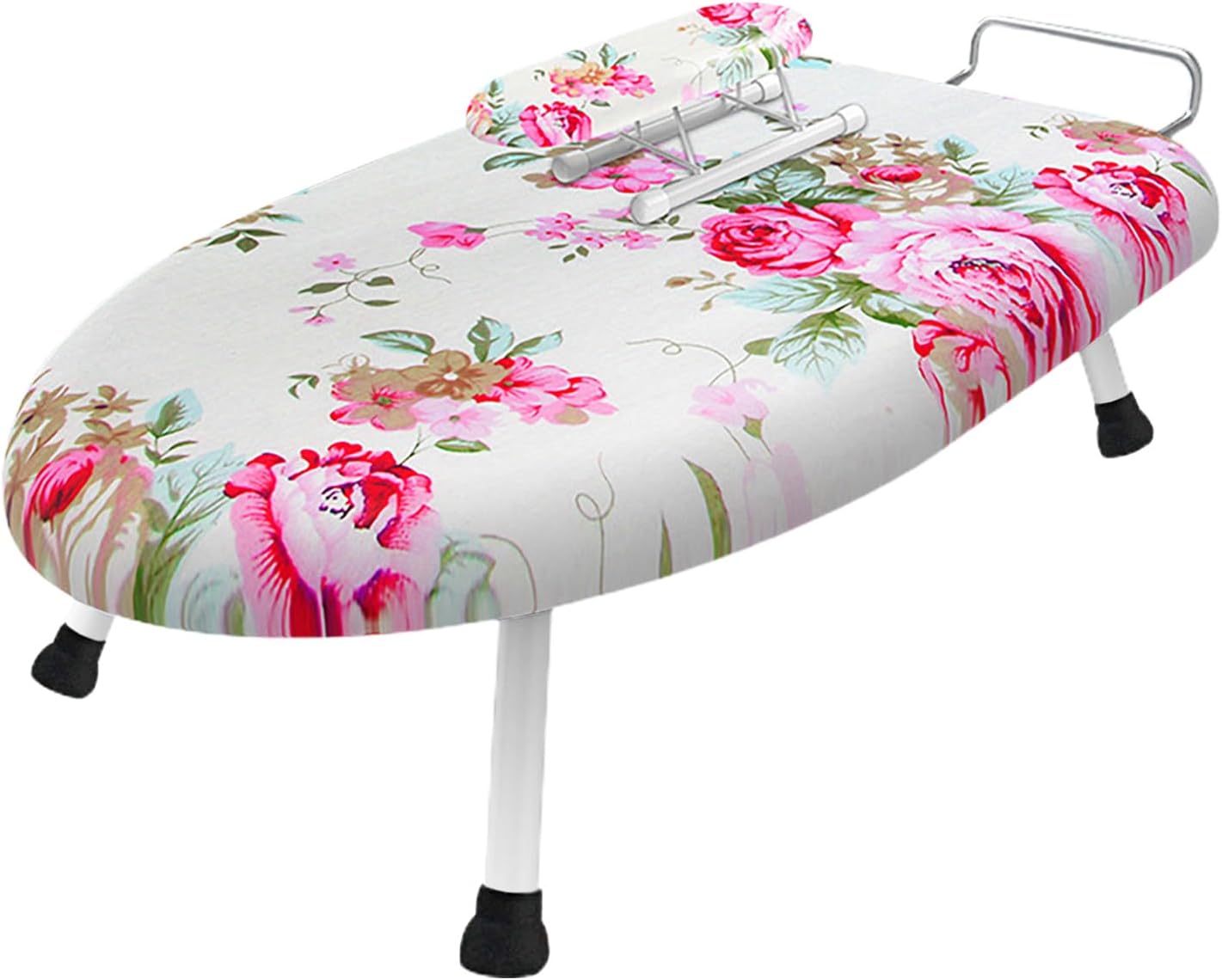 Tabletop Ironing Board with Foldable Legs and Heat Resistant Cover