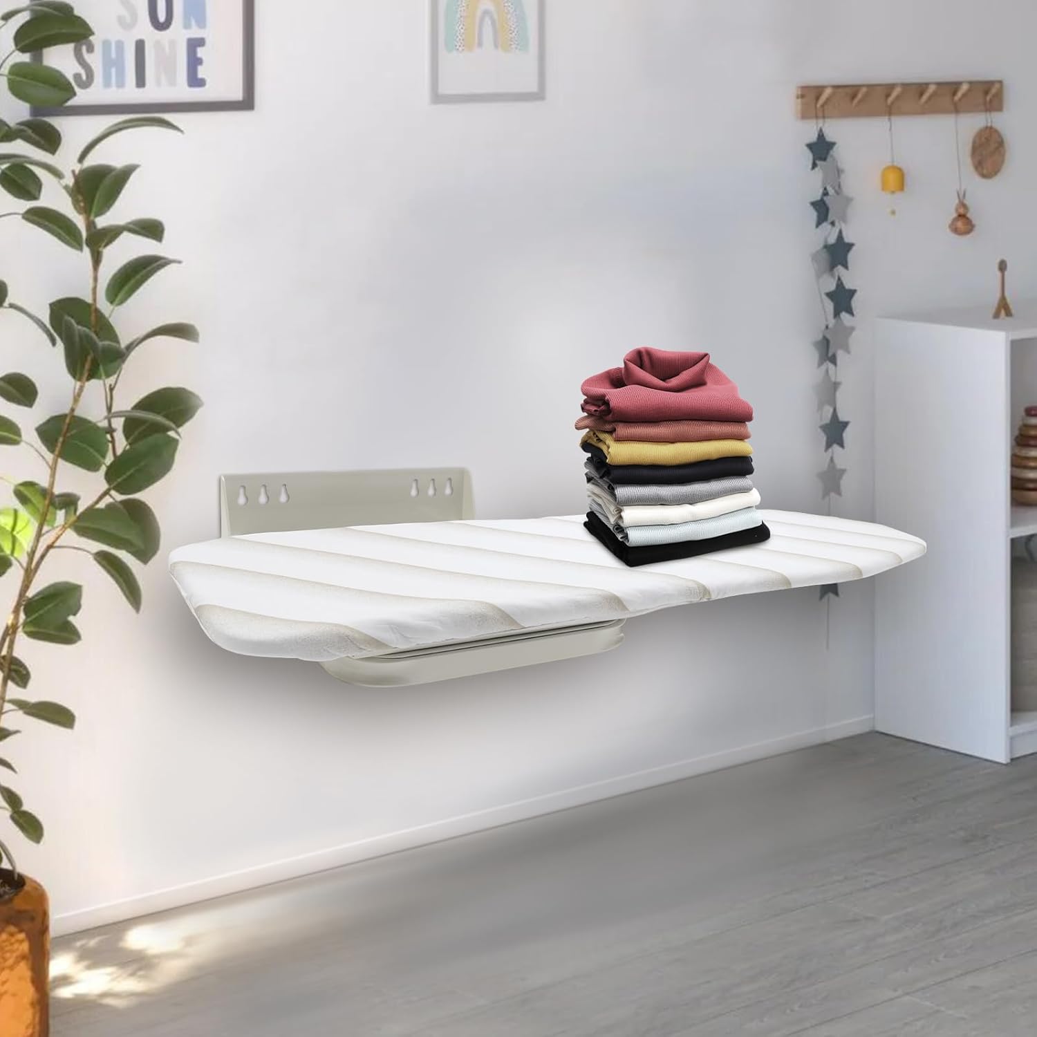 Delianty Wall-Mounted Ironing Board 374x755in White