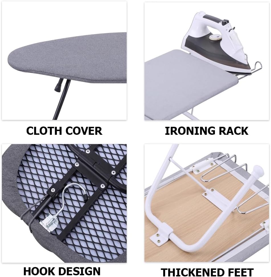 Small Foldable Ironing Board with Heat Resistant Cover