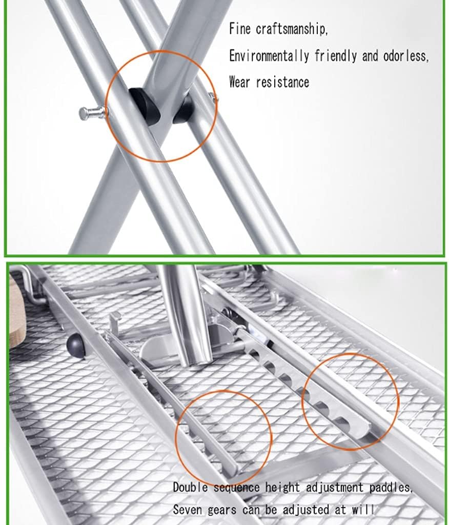 Large Foldable Adjustable Ironing Board with Storage Shelf and Heat Resistant Zone