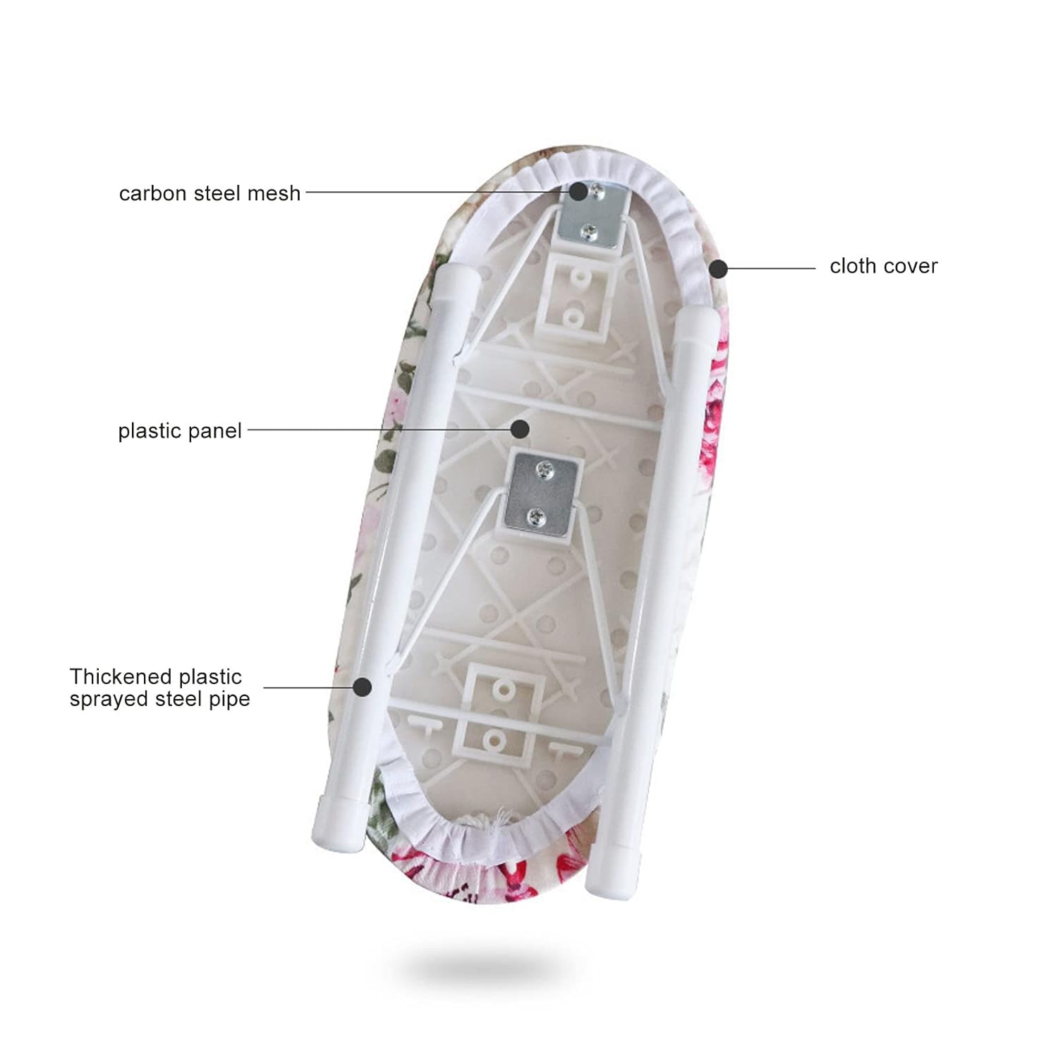 Foldable Ironing Board with Cushioned Legs and Compact Design