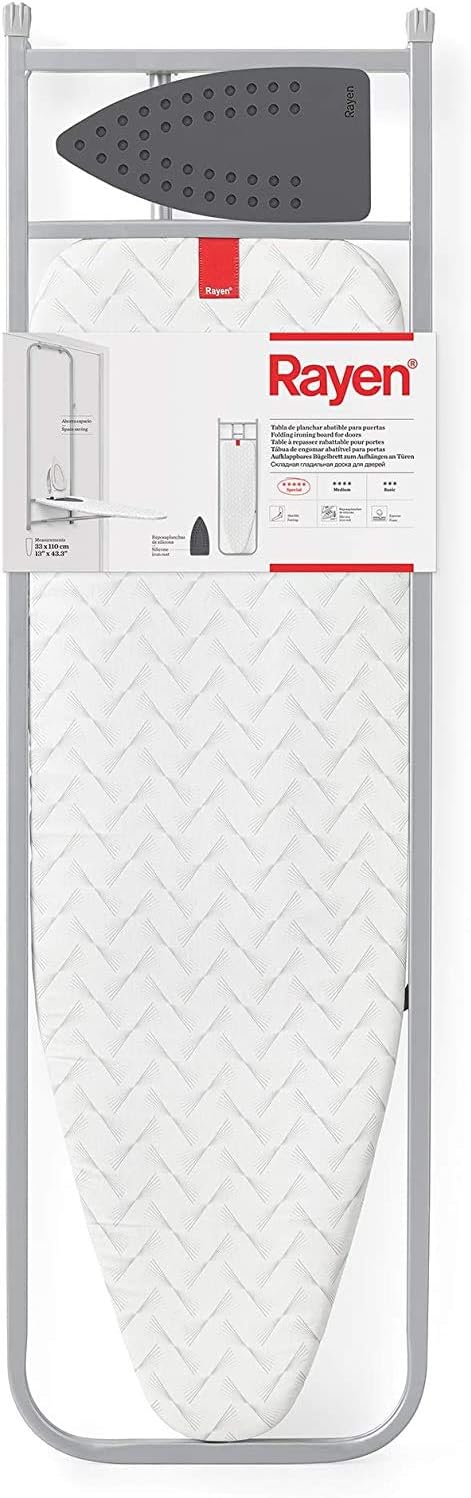 Rayen Ironing Board for Doors Painted Steel White