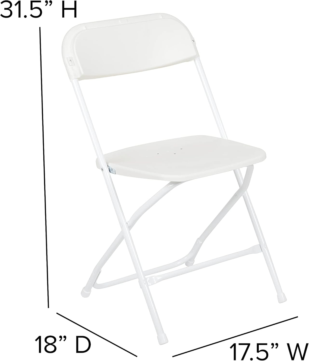 Flash Furniture Hercules Series Folding Chairs Set of 6 White