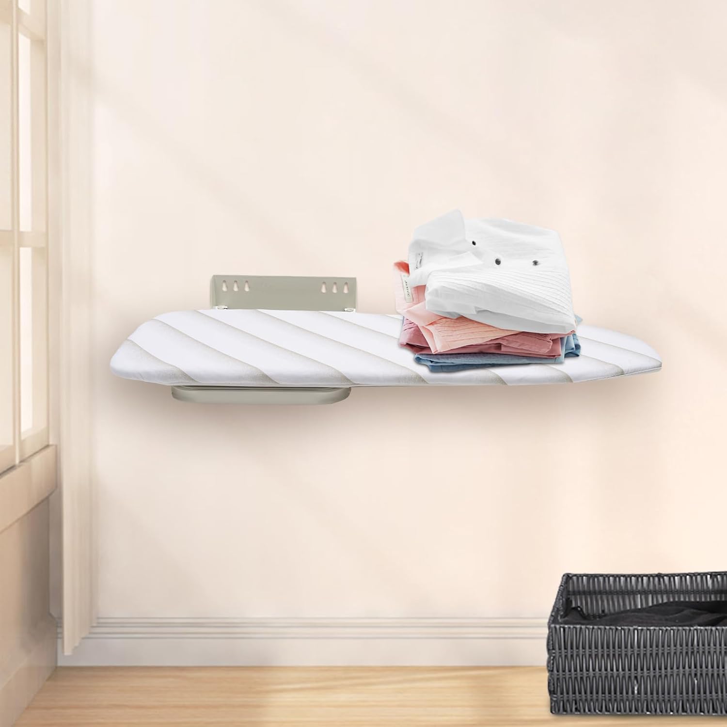 Wall Mounted Ironing Board Foldable with Heat Insulation