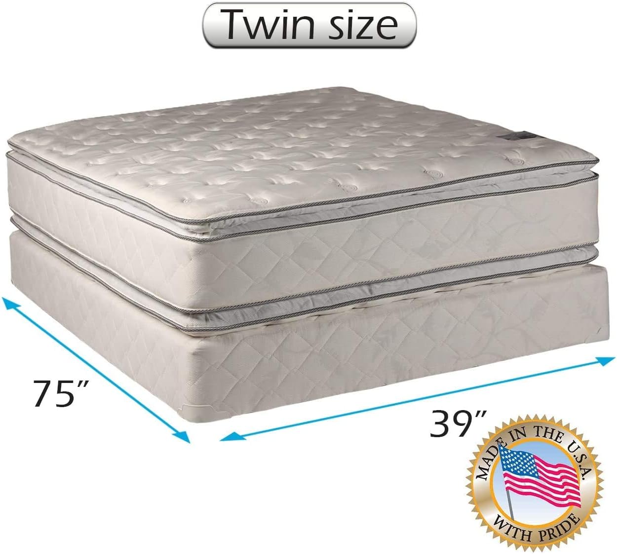 Dream Solutions USA DS USA Hollywood Gentle Plush Twin Mattress Set