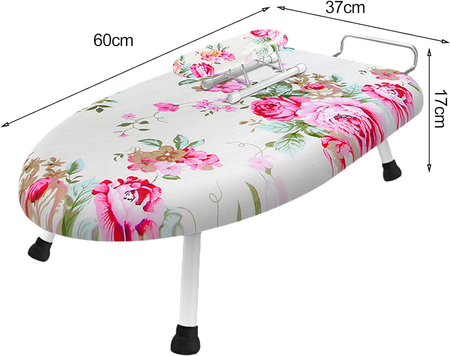 Tabletop Ironing Board with Foldable Legs and Heat Resistant Cover