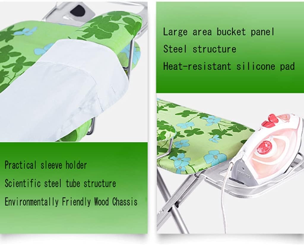 Large Foldable Adjustable Ironing Board with Storage Shelf and Heat Resistant Zone