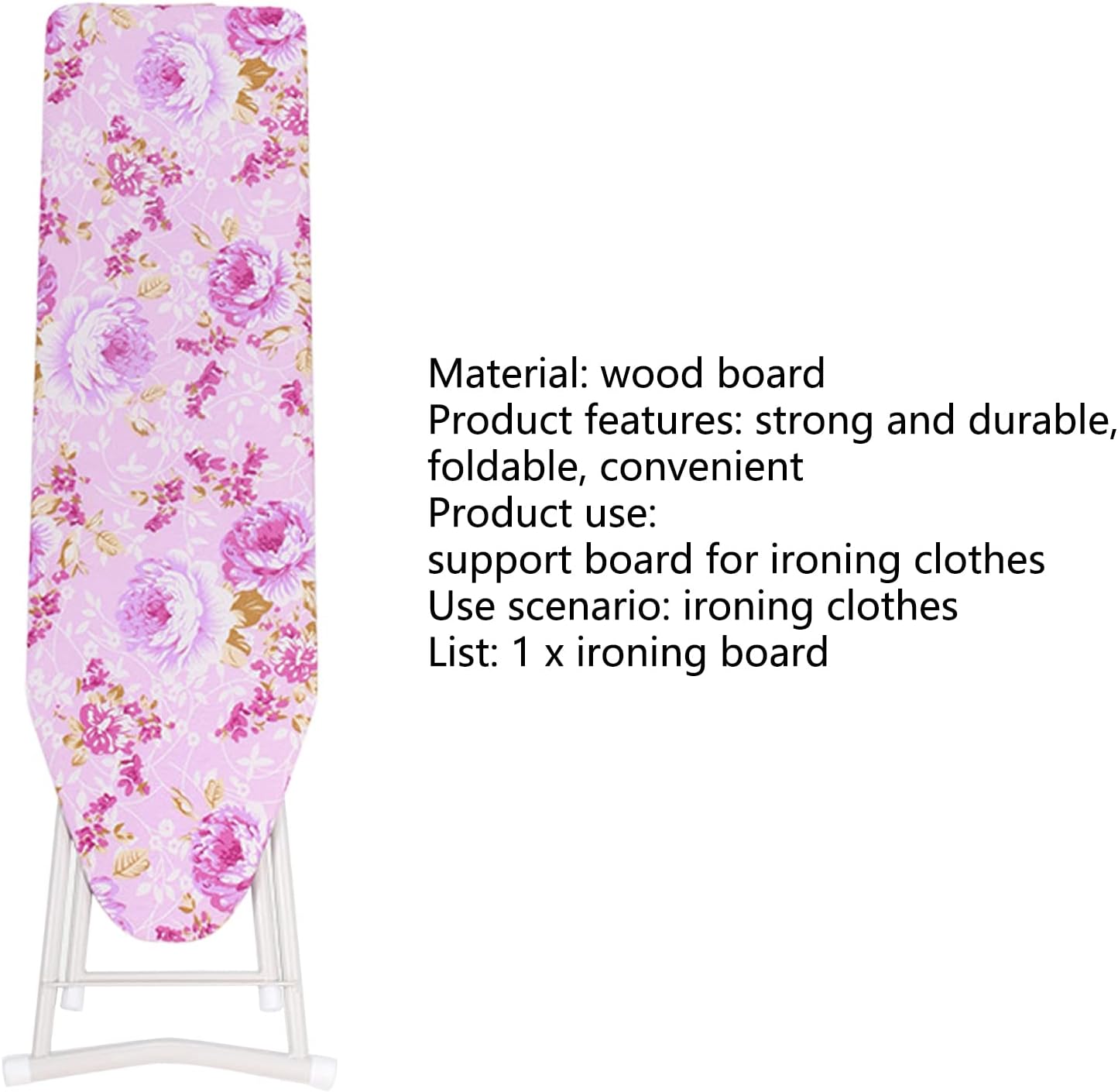 Adjustable Height Ironing Board with Folding Legs