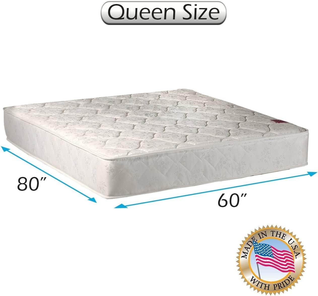 DS Solutions USA Legacy Double-Sided Queen Mattress with Cover Protector