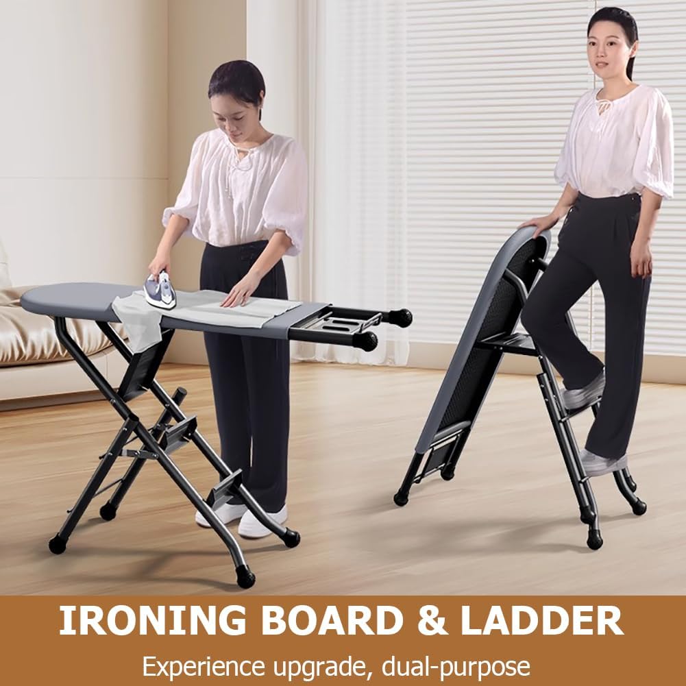 Multifunctional Ironing Board with Iron Rack