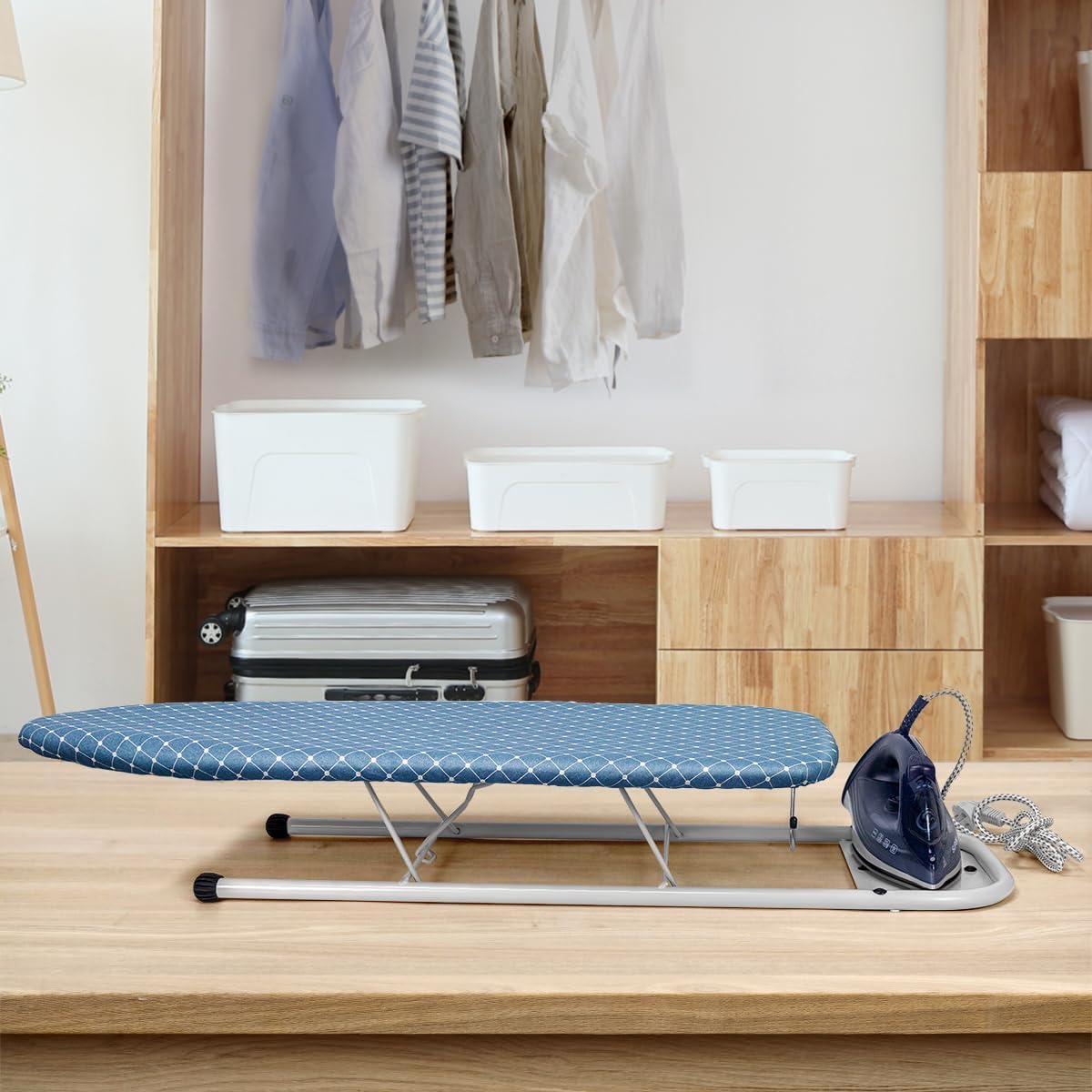 Duwee 12x32 Inch Ironing Board with Iron Rest and Non-Slip Feet