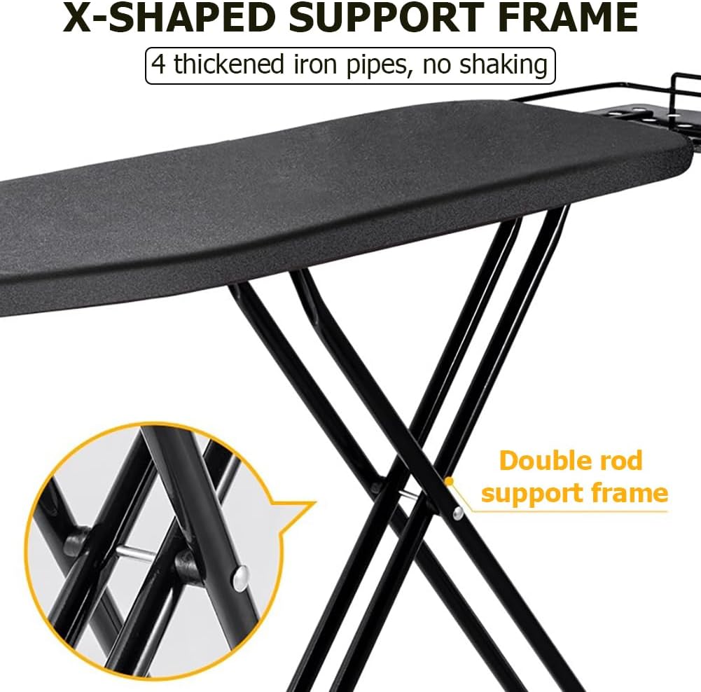 PA-DABAOO Full Size Ironing Board with 6 Height Adjustments