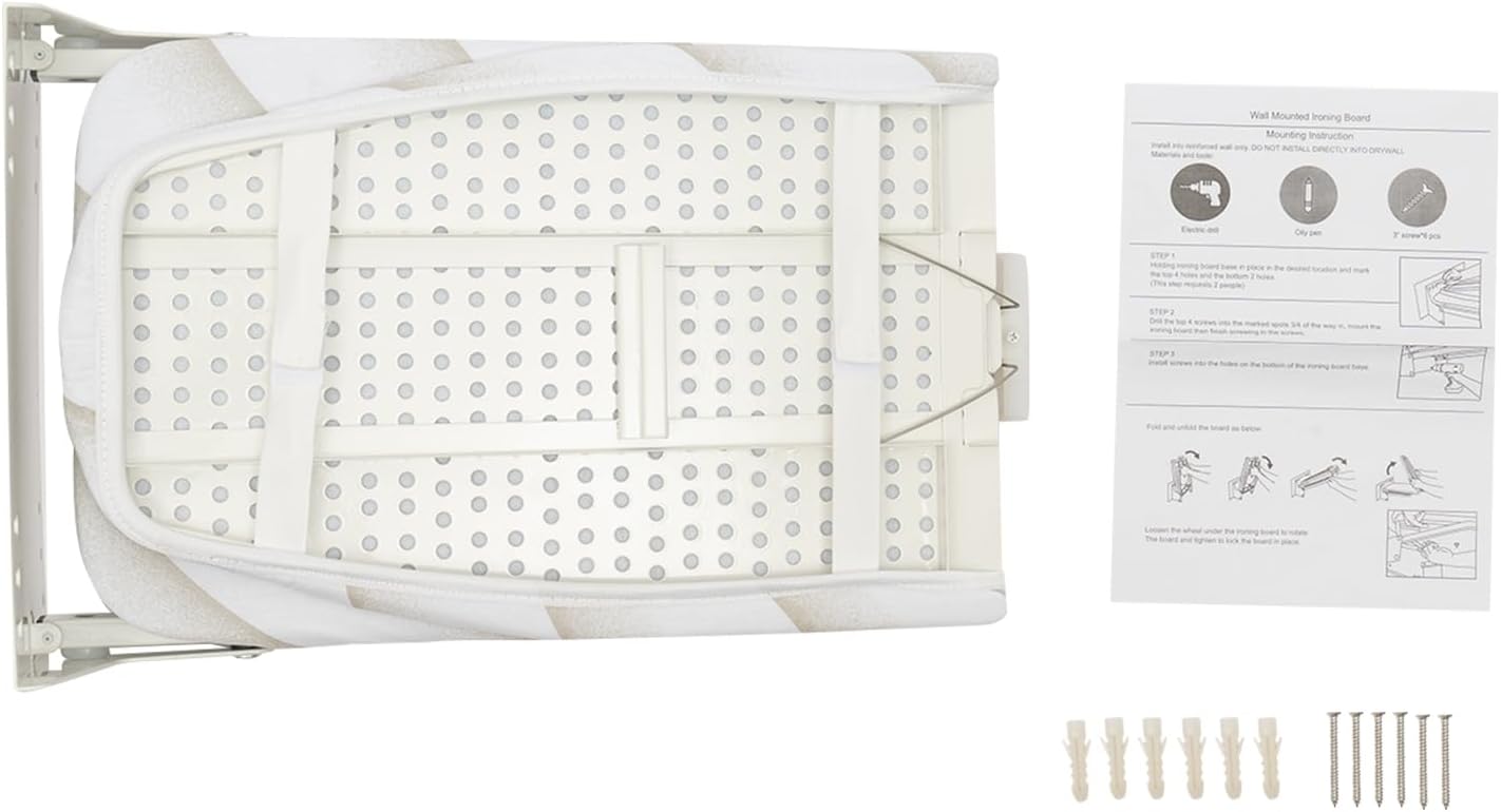 374 x 755 Inch Wall Mounted Ironing Board with Foldable Design