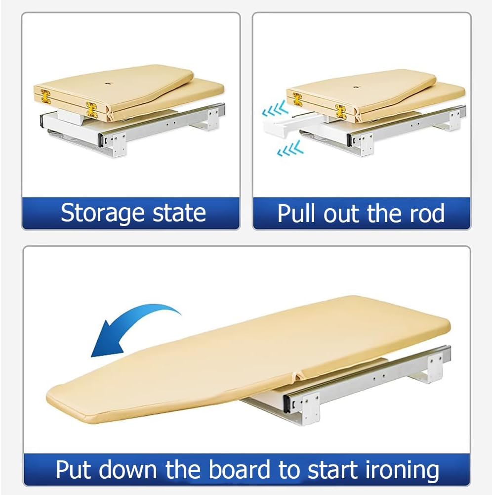 Foldable Rotated Ironing Board with Heat-Resistant Cover Blue
