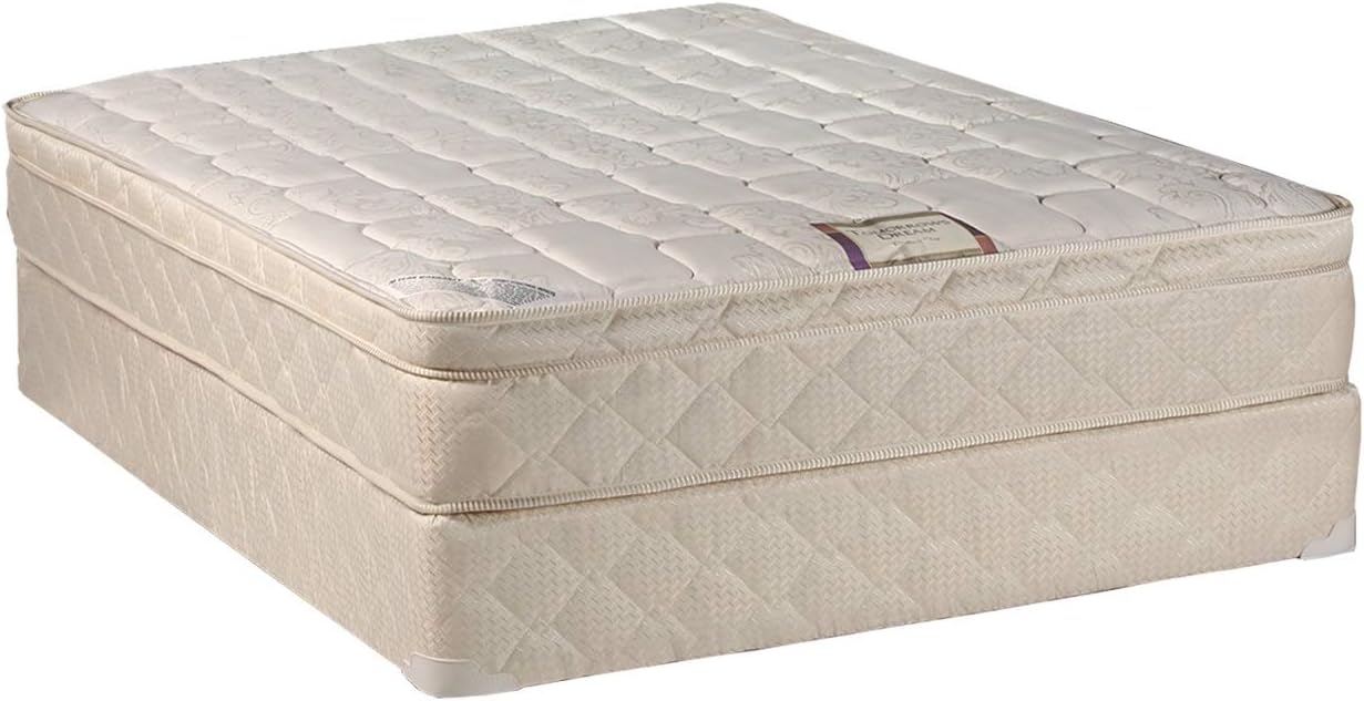 Dream Sleep Dreamy Collection Mattress Set with Pillow Top and Box Spring