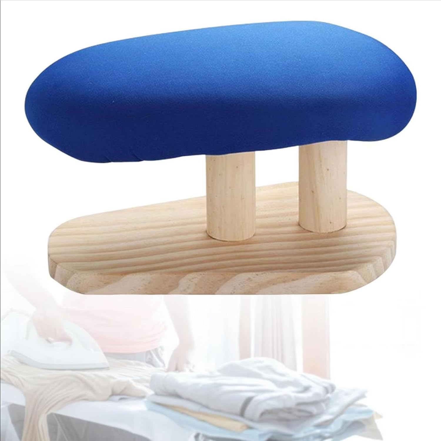 Mini Wooden Ironing Board with Padded Sleeve for Small Table