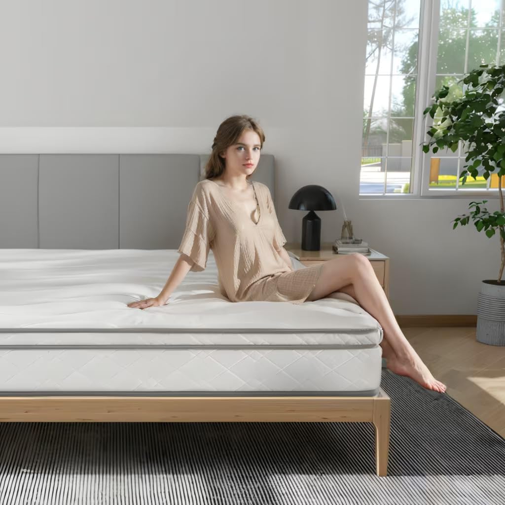 FLEXISPOT 12 Inch Hybrid Mattress In A Box with Gel Memory Foam