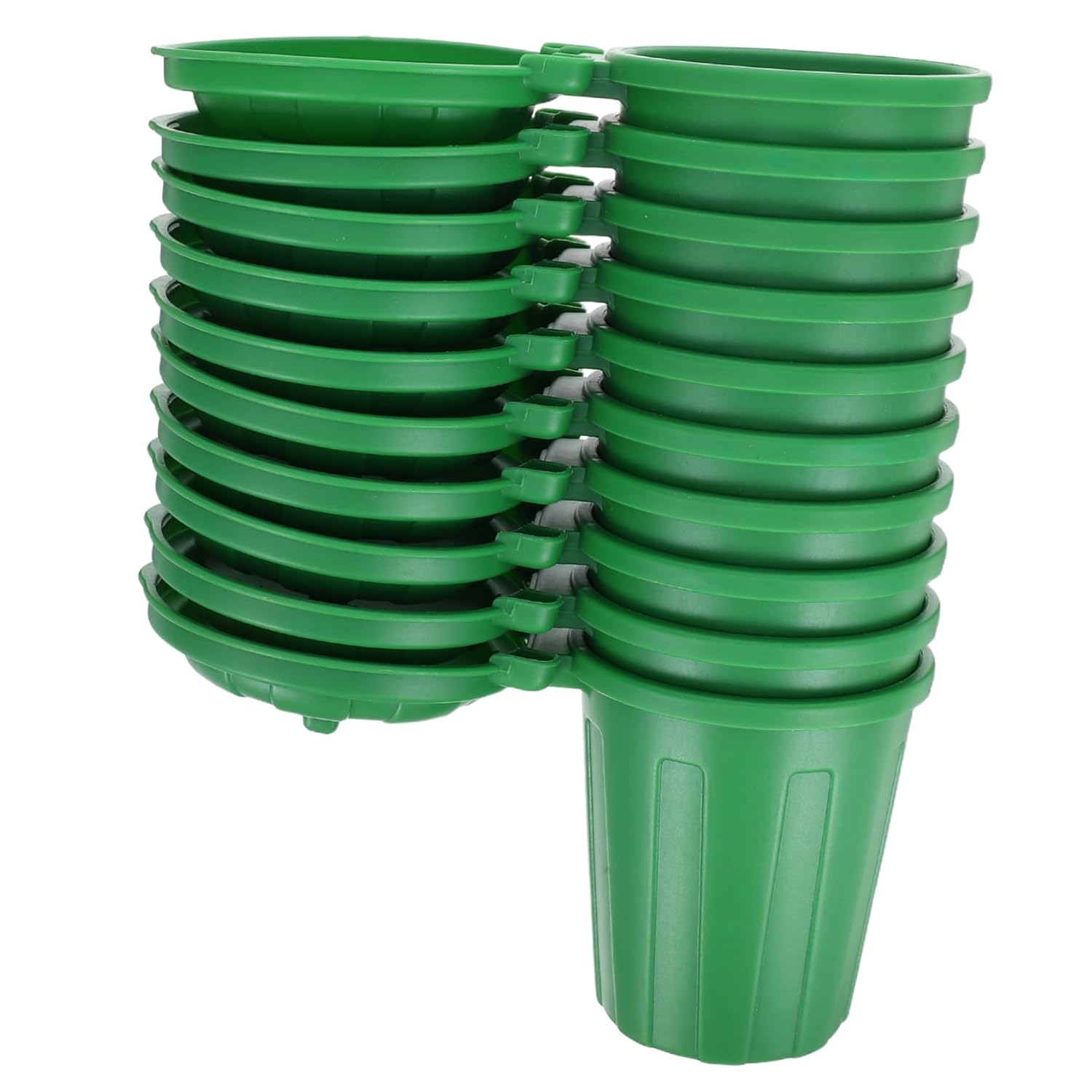 10Pcs Mini Trash Can with Lid Green Waste Basket for Desk Organizer