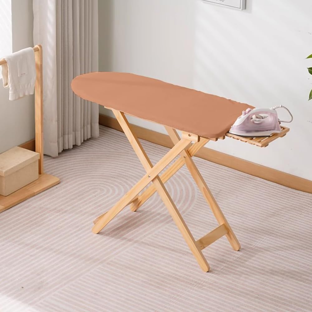 Solid Wood Foldable Ironing Board with Height Adjustment