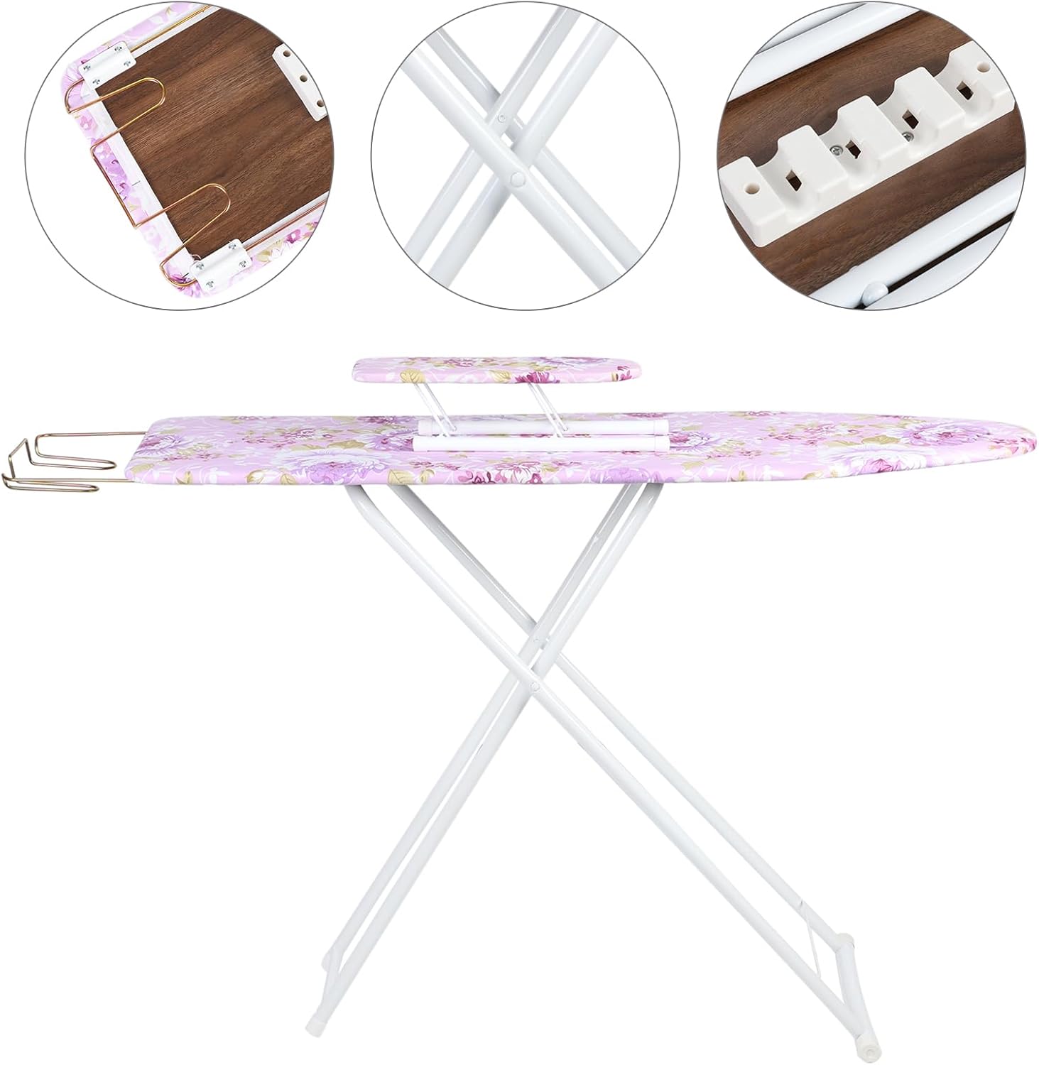 42x12 Mini Ironing Board with Adjustable Height and Iron Rest