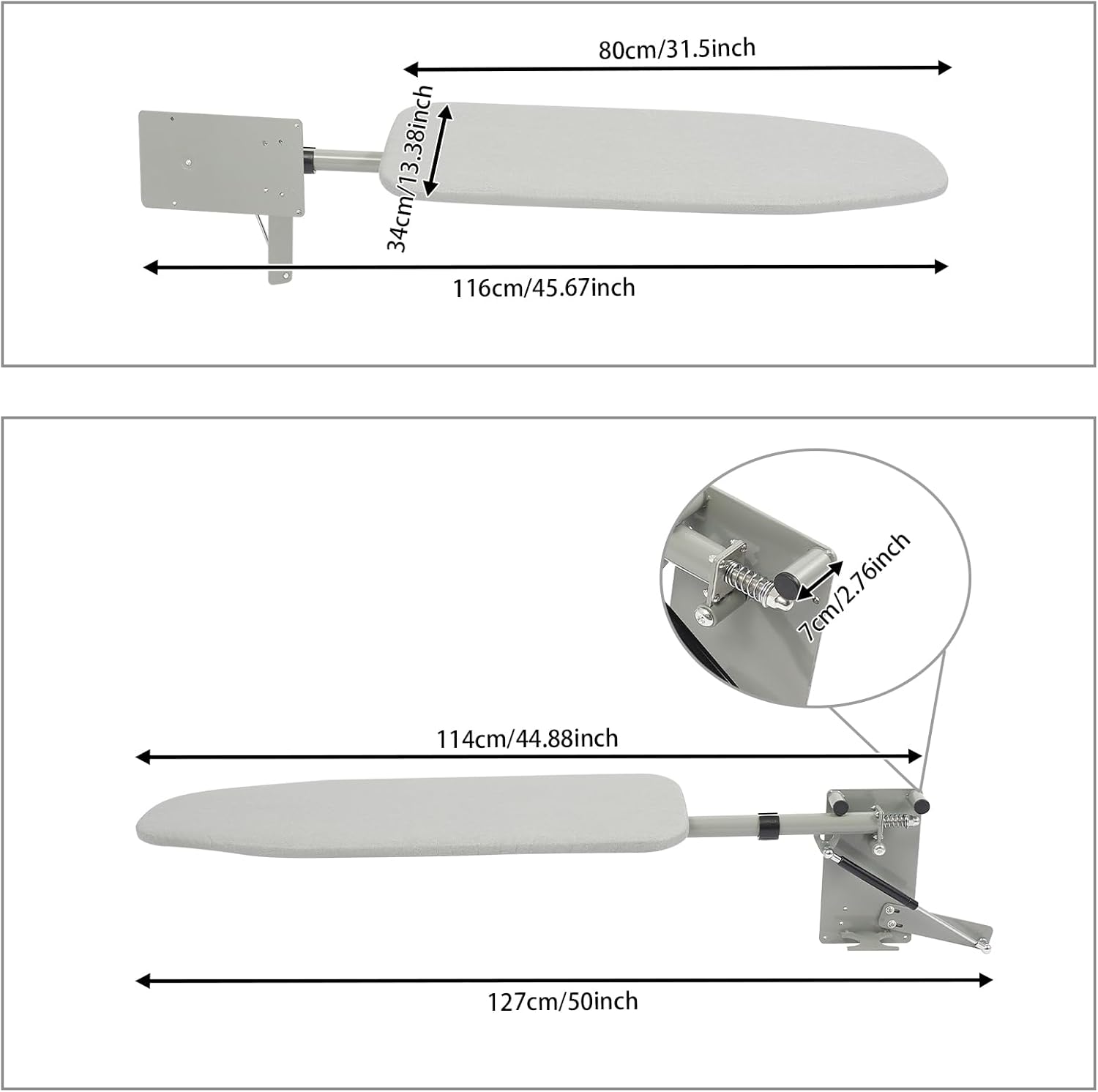Wall-Mounted Ironing Board Foldable 315x134 Inch
