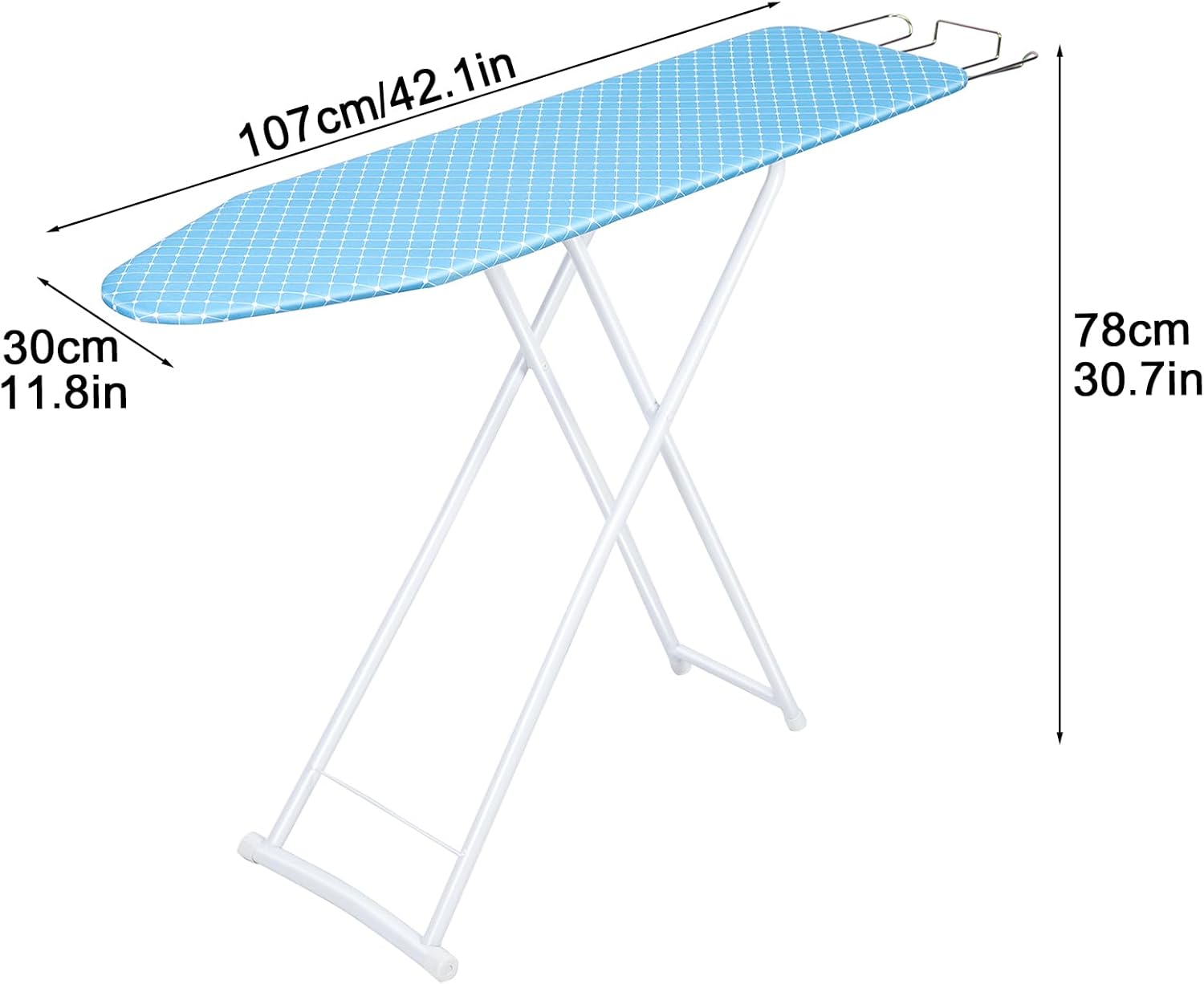 42x12 Mini Ironing Board with Adjustable Height and Iron Rest 1