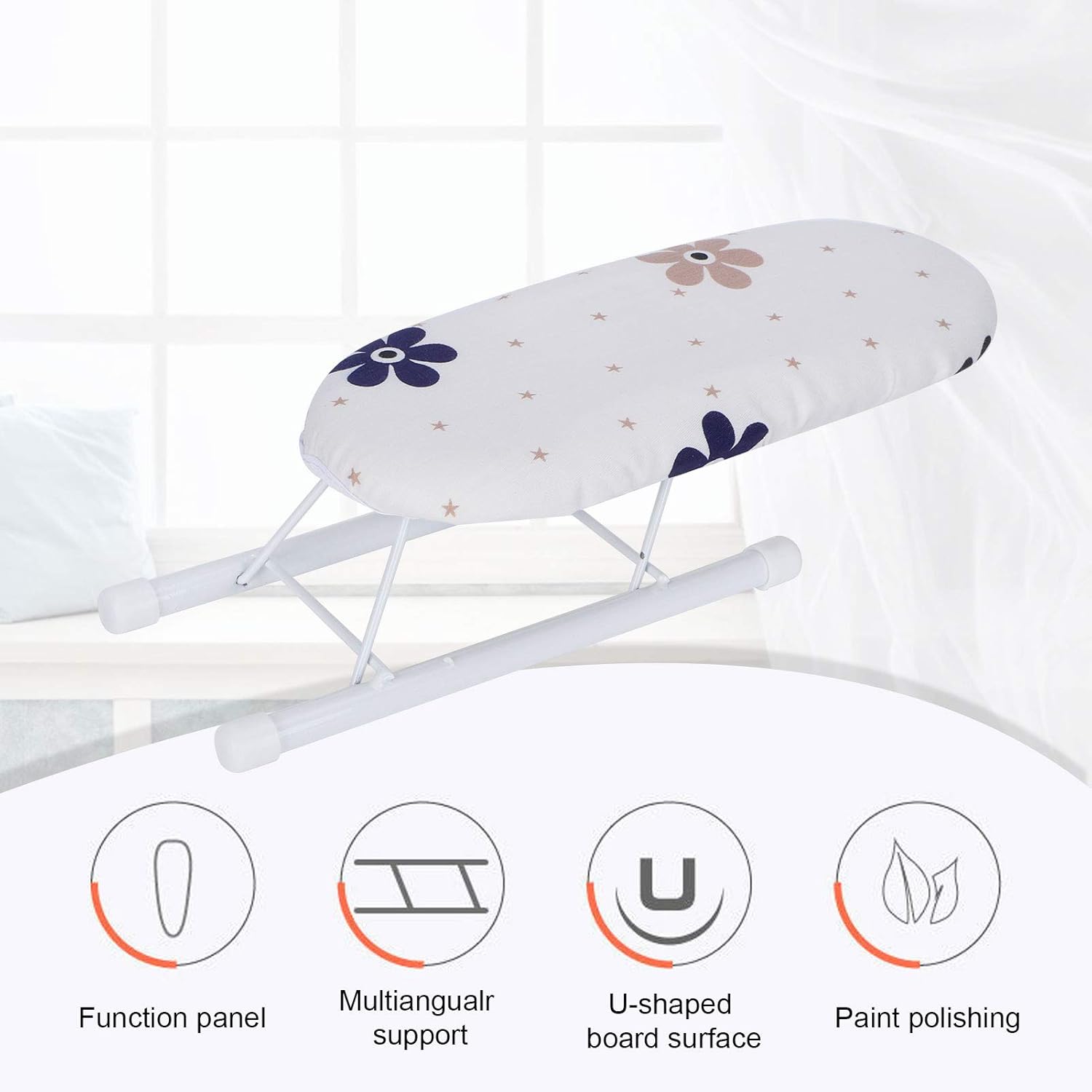 Compact Ironing Board with Mesh Metal Base