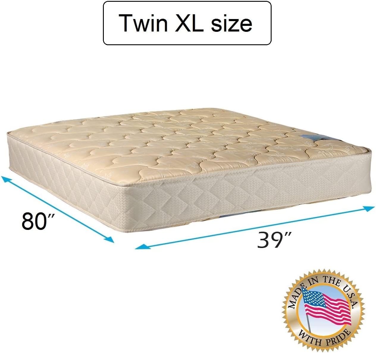 DS Solutions USA Chiro Premier Twin XL Mattress with Cover Protector