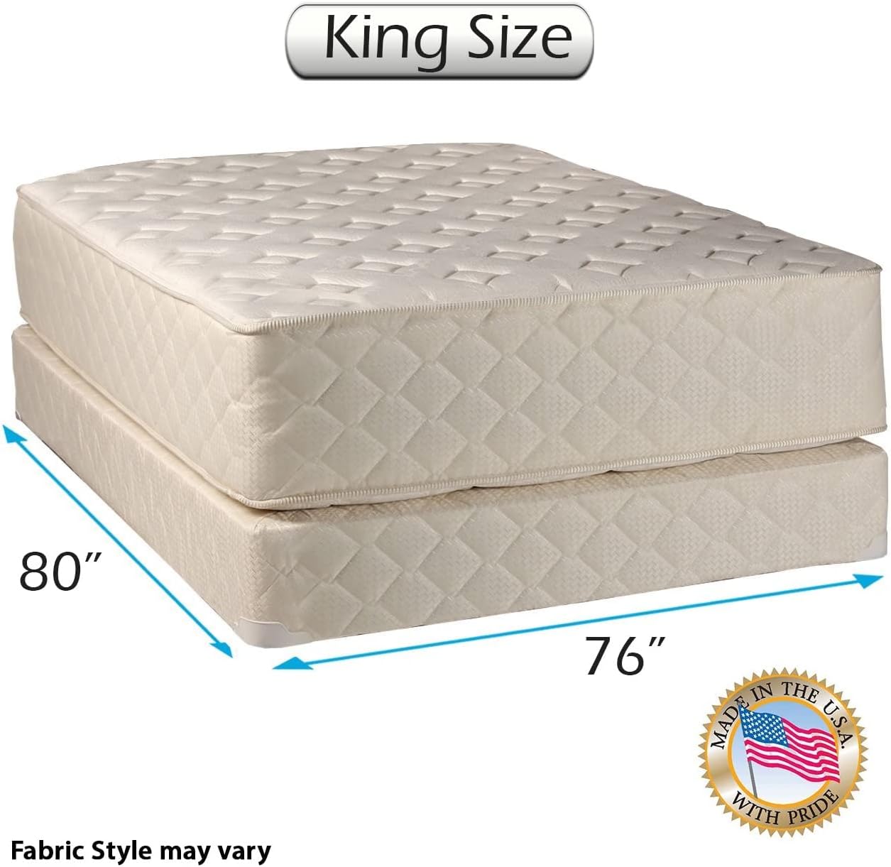 DS Solutions USA Highlight Luxury Firm King Mattress Set with Protector