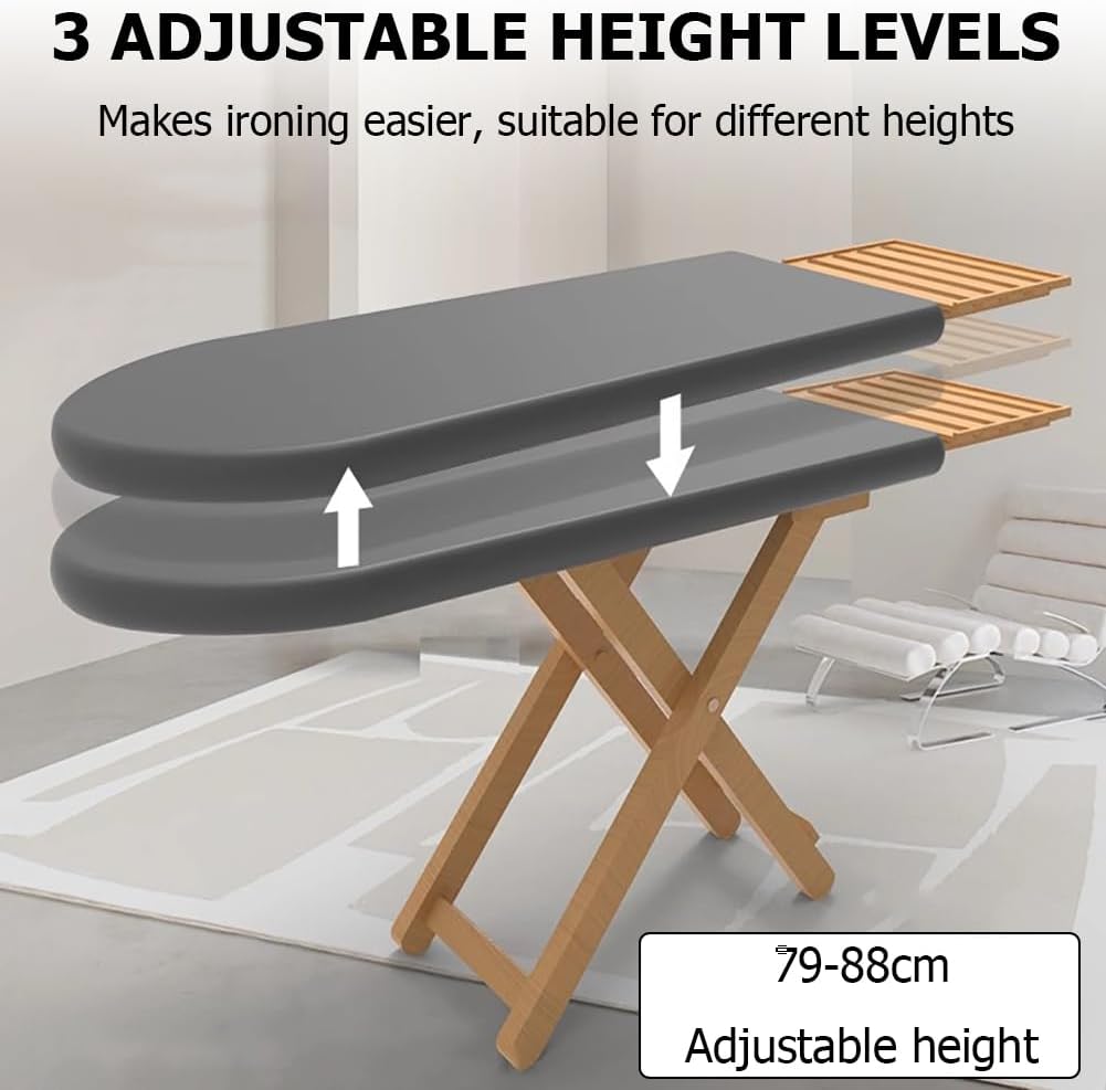 PA-DABAOO Ironing Board with Detachable Iron Rest