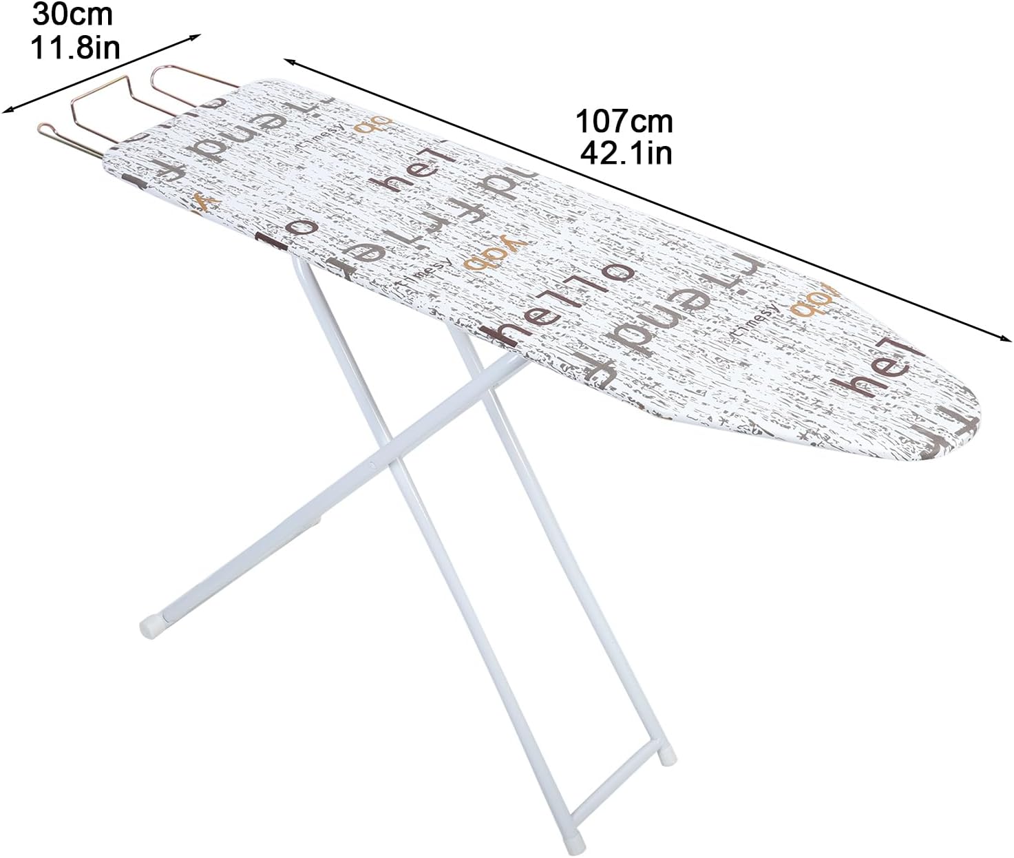 Full Size Foldable Ironing Board with Adjustable Height and Iron Rest