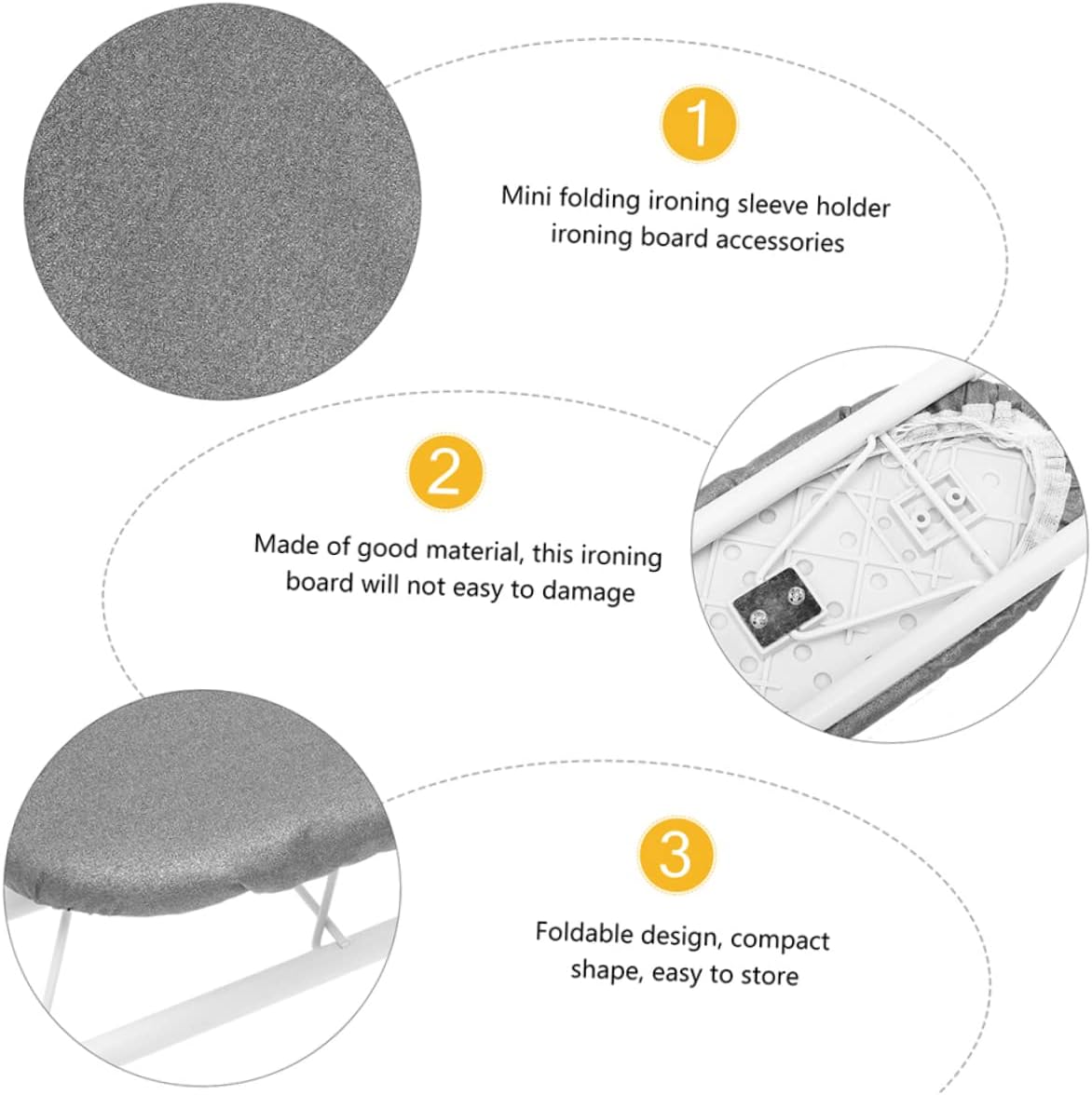 Convenient Mini Ironing Board with Foldable Design for Home and Travel