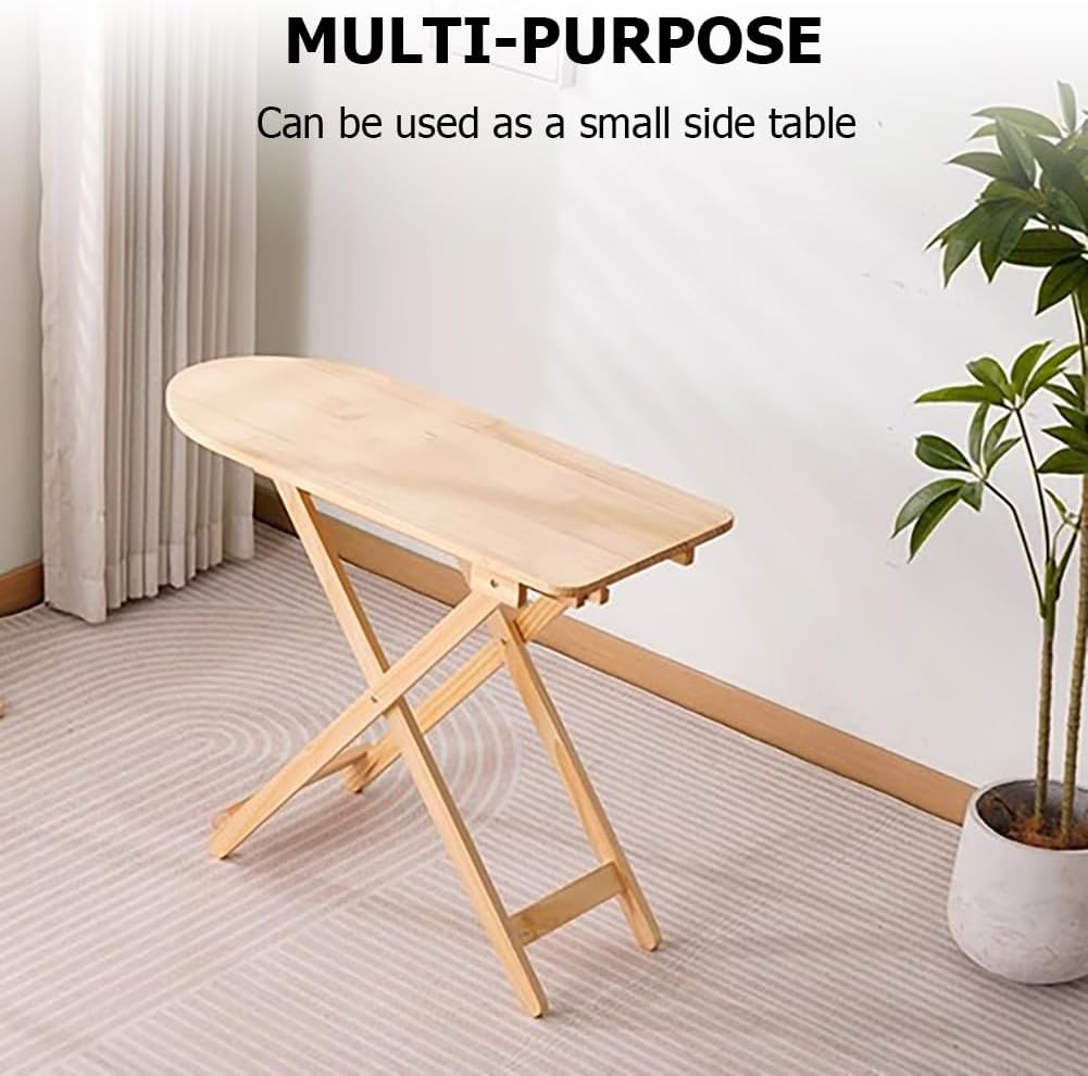 Solid Wood Foldable Ironing Board with Height Adjustment