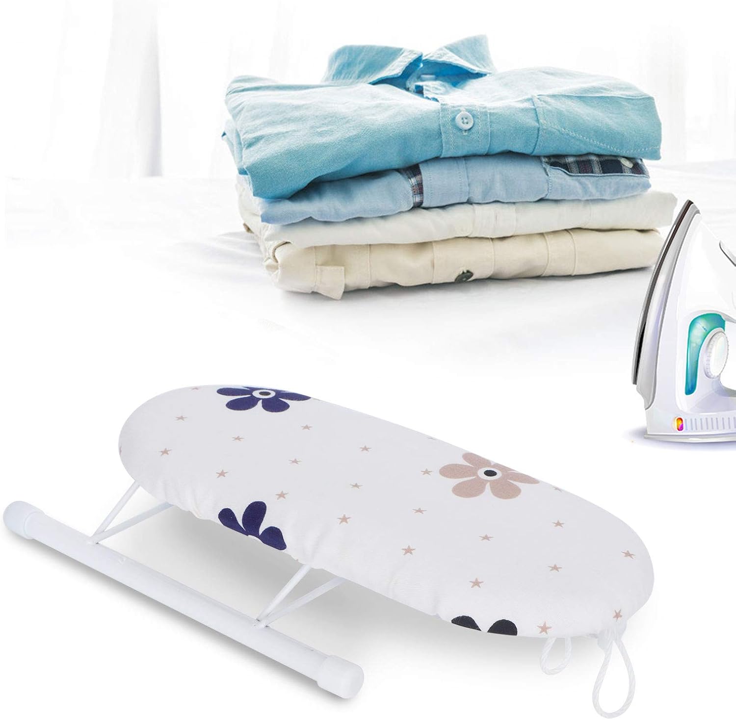 Compact Ironing Board with Mesh Metal Base