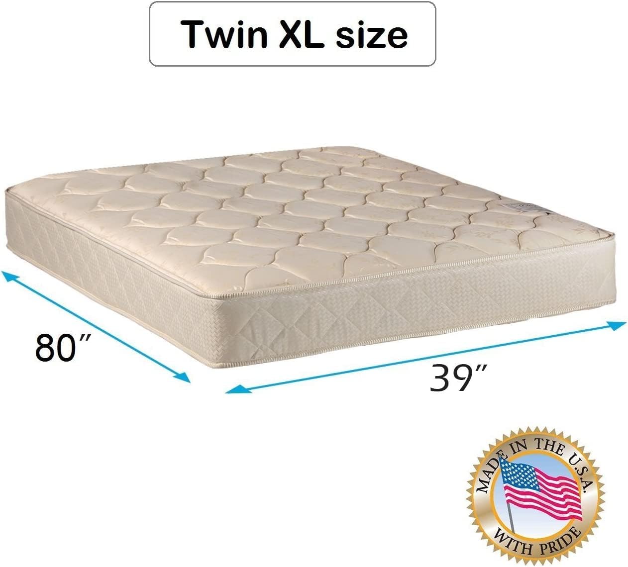 DS Solutions USA Comfort Classic Twin XL Mattress with Cover Protector