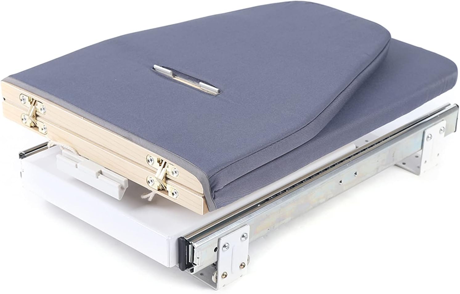Retractable Folding Ironing Board with 180 Degree Rotation Gray