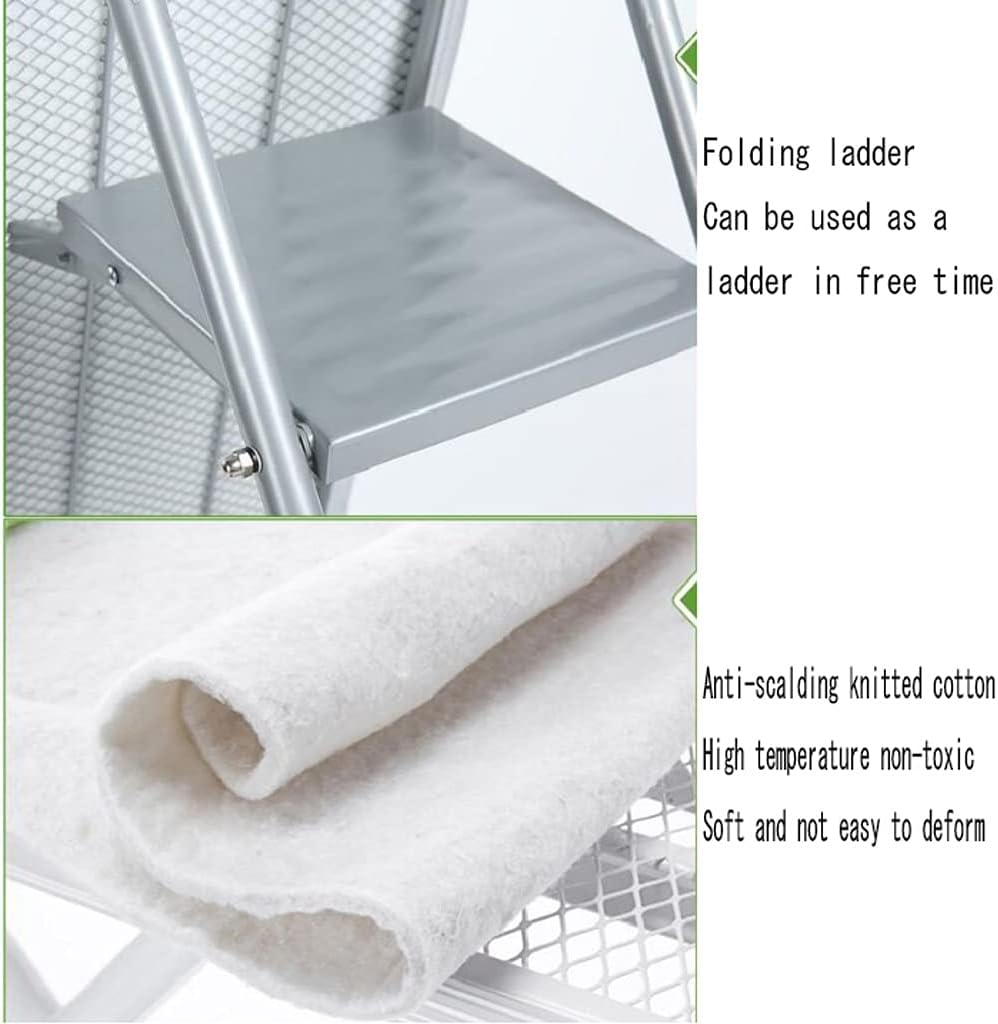 2-in-1 Foldable Ironing Board with Ladder and Telescopic Rack