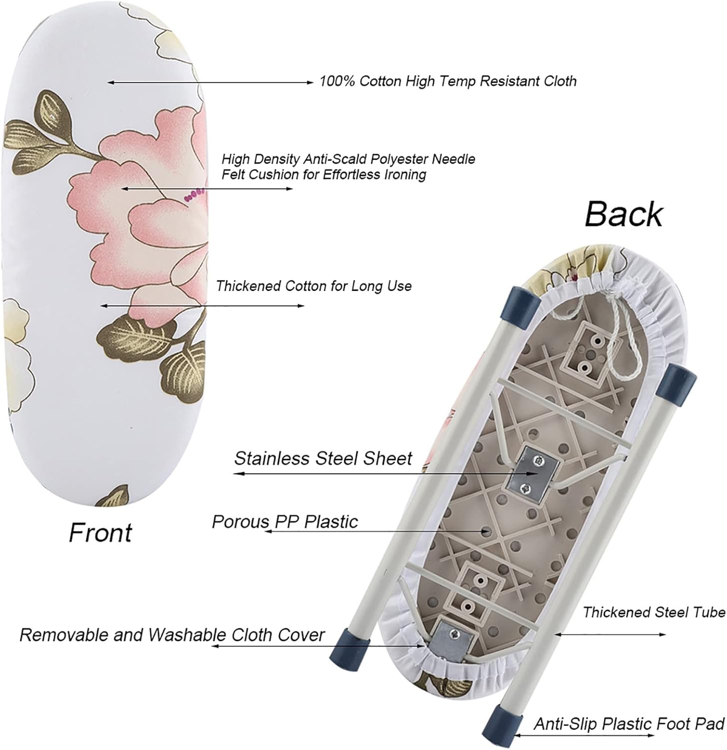 Compact Space Saver Ironing Board Portable Foldable