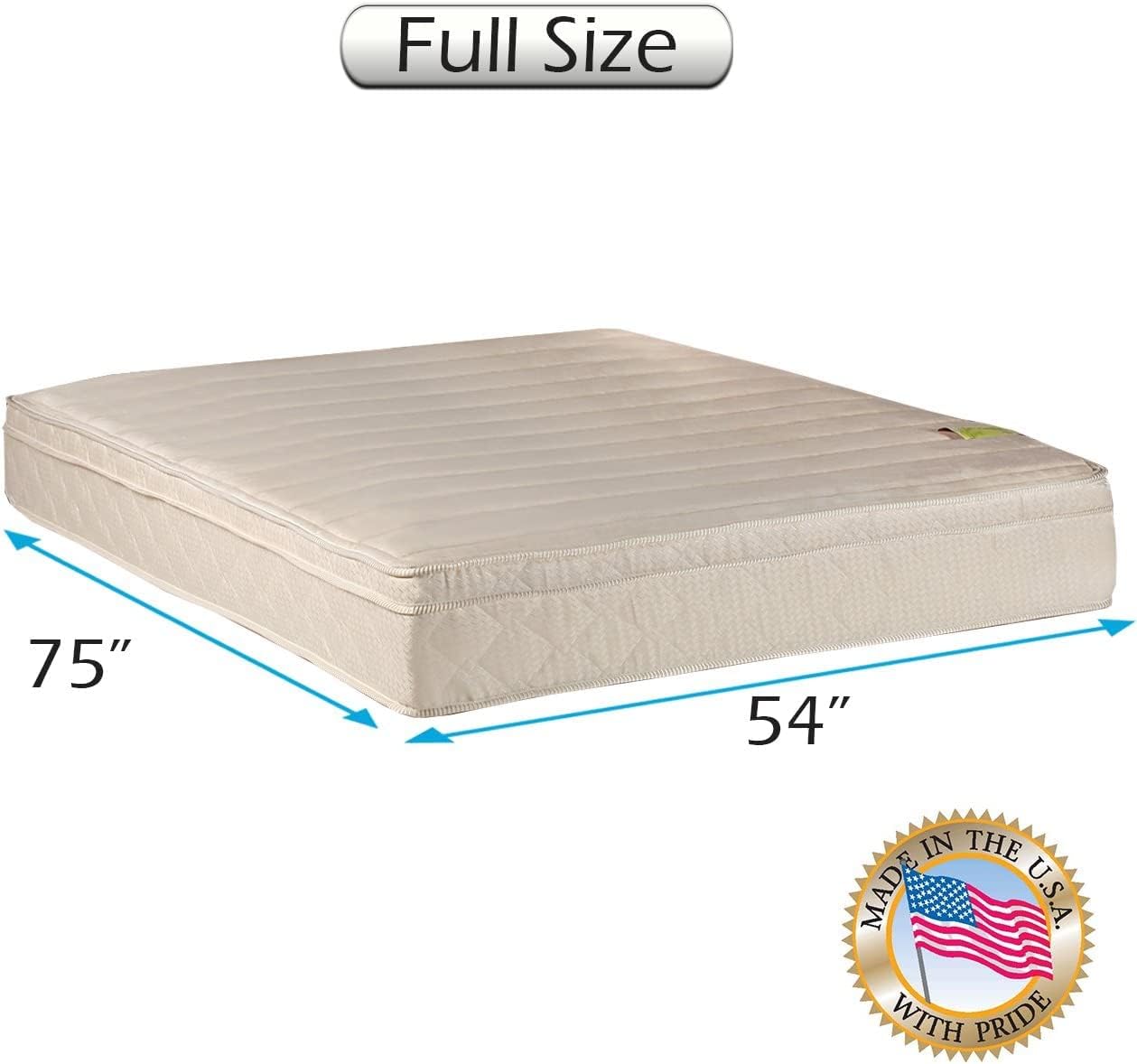 DS Solutions USA Comfort Pedic Full Mattress with Cover Protector