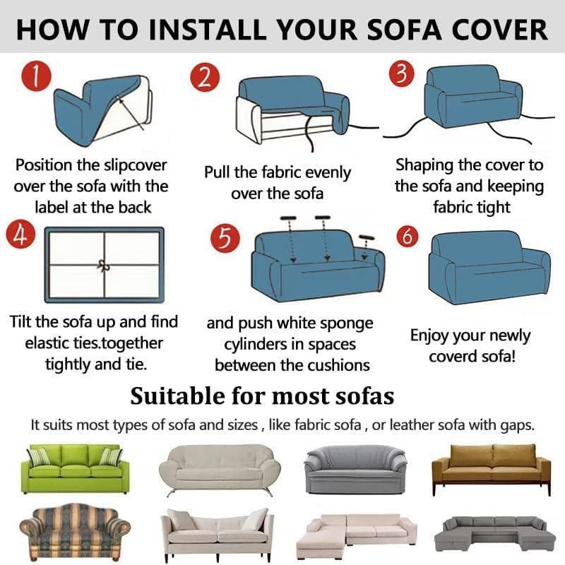 AZMANI High Stretch Sofa Cover 1-4 Seater Set