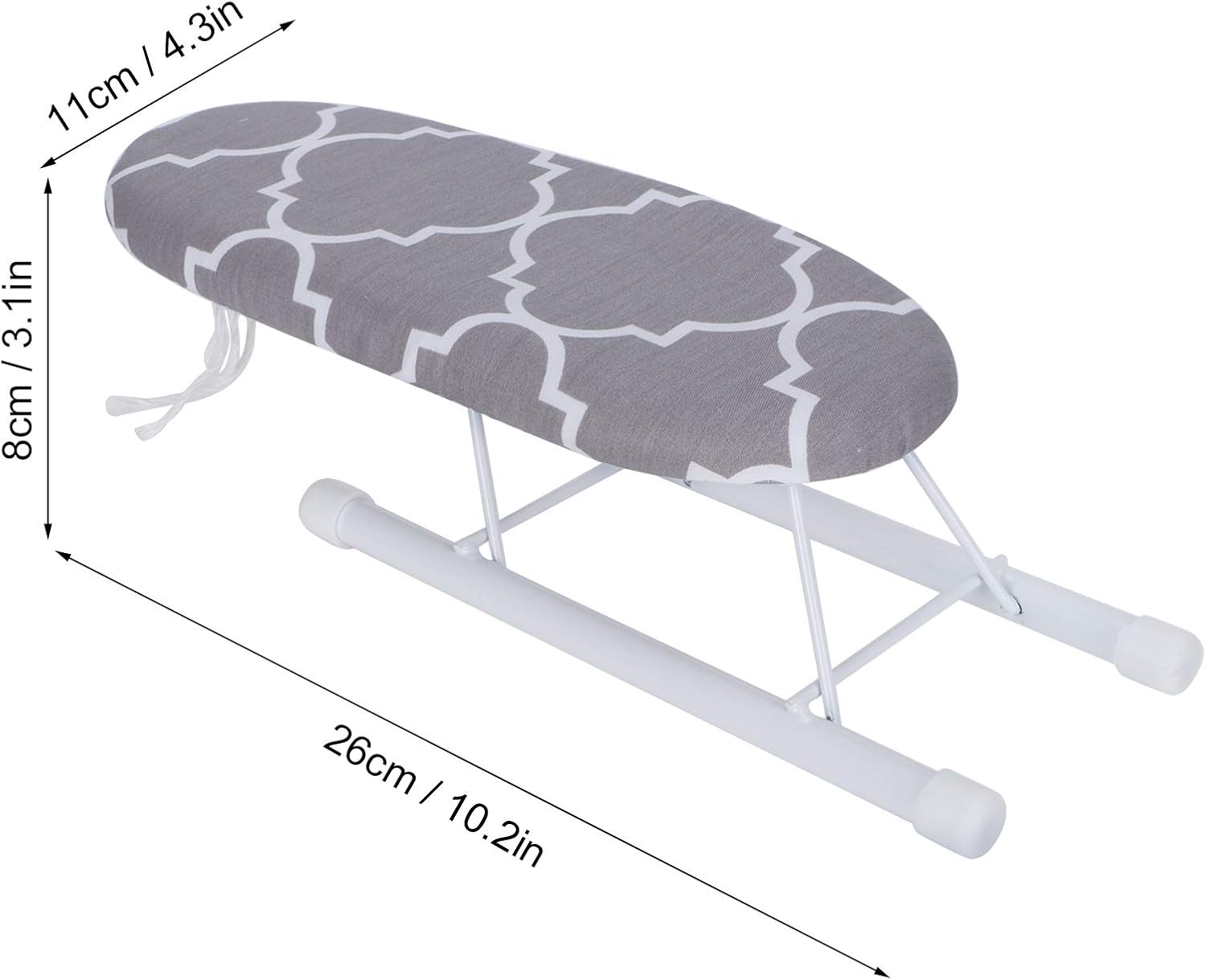 Folding Ironing Board with Removable Cover for Home and Travel