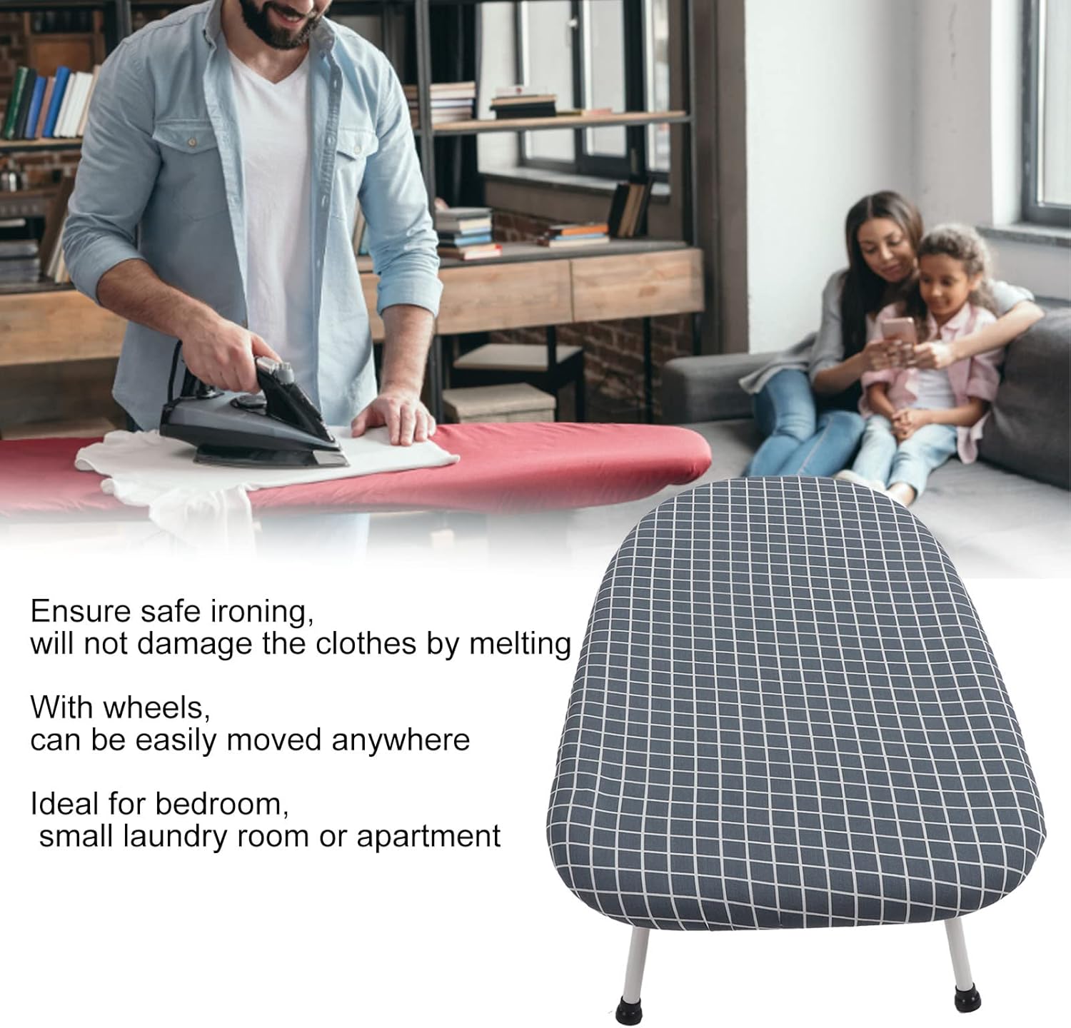 Mini Ironing Board with Folding Legs Portable and Space-Saving