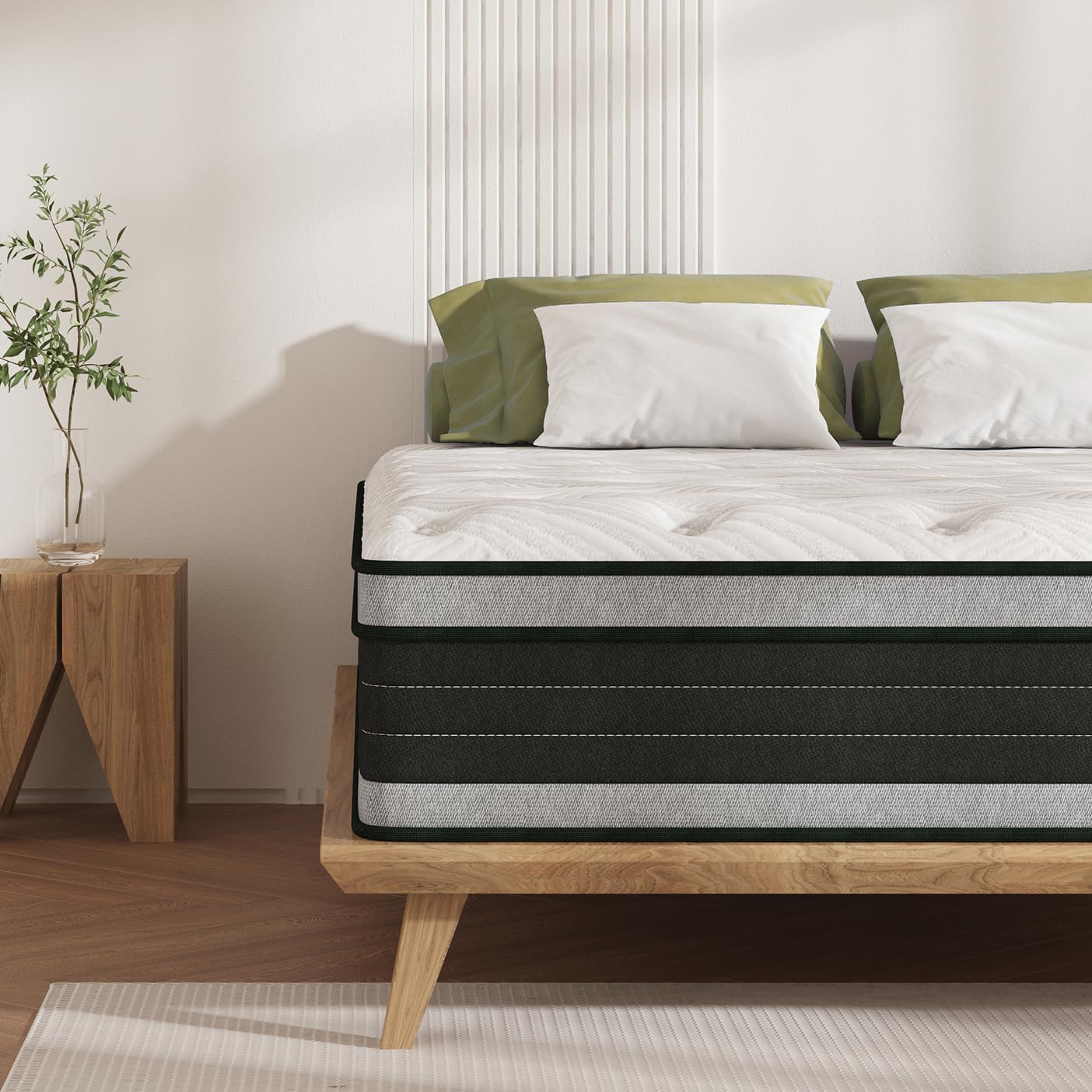 Bednew 14 Inch Hybrid Pillow Top King Mattress