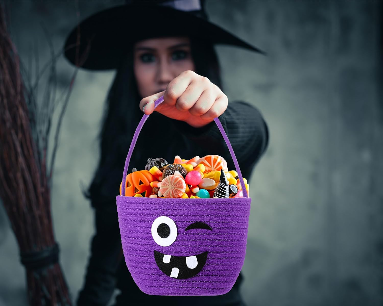 Halloween Trick or Treat Basket with Handle